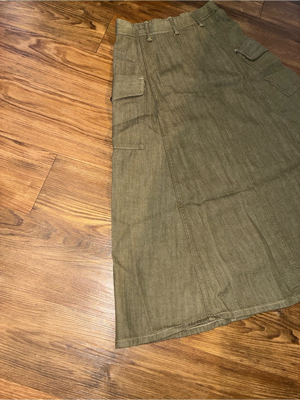 RRL Olive Slub-Denim Skirt - Picture 12 of 16